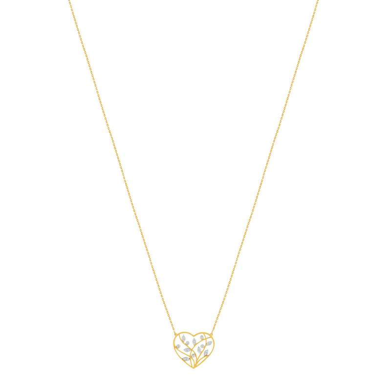 Collier or 375 2 tons coeur 42 cm - vue 2
