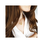 Collier or 375 2 tons coeur 42 cm - vue porté 2