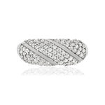 925 silver ring domed with zirconias - view 3