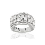 Bague argent 925 zirconias - vue 1