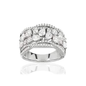 Silver ring 925 zirconias