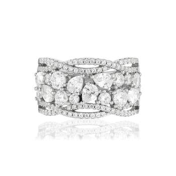 Silver ring 925 zirconias