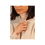 Bague argent 925 croisée zirconias - vue porté 1