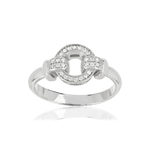 Bague argent 925 cercle zirconias - vue 1