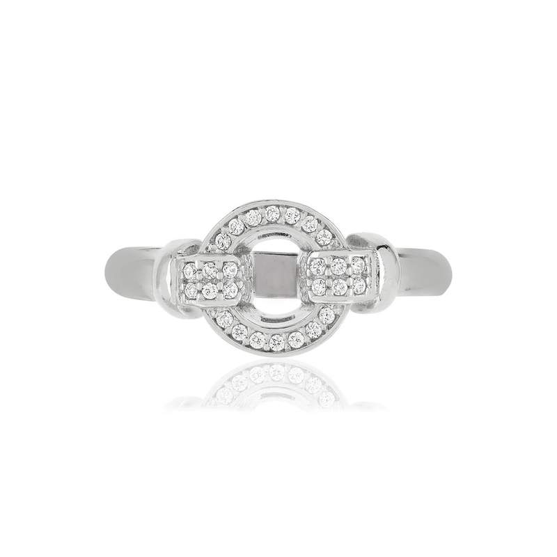 Bague argent 925 cercle zirconias - vue 3