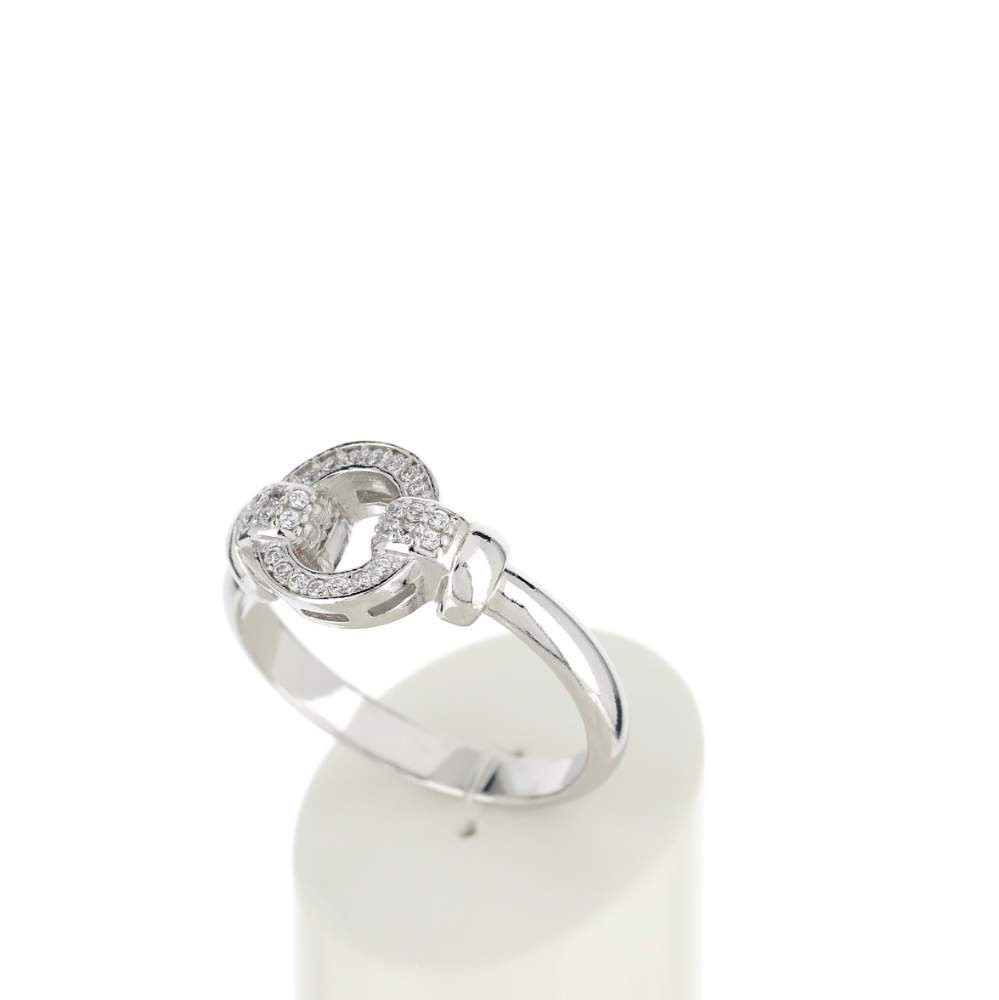 Bague argent 925 cercle zirconias - vue 3