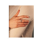 Bague argent 925 cercle zirconias - vue porté 1