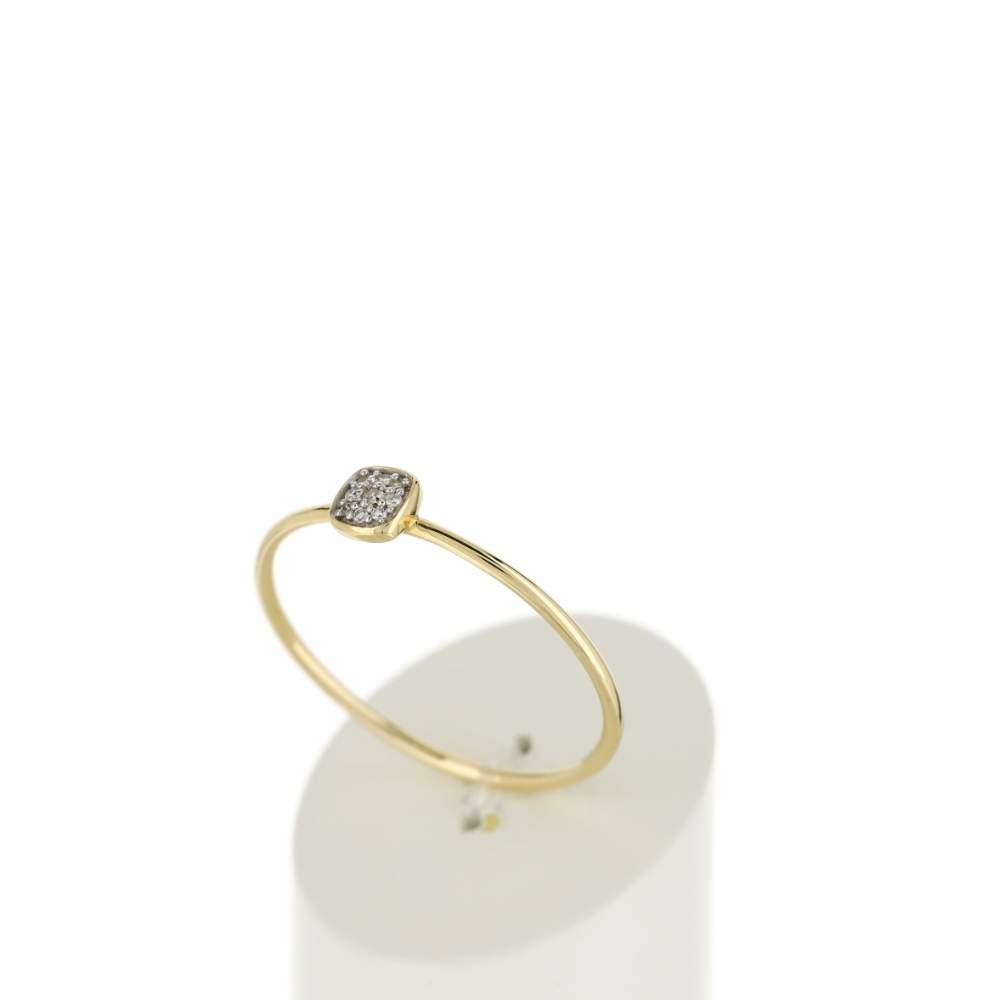 Bague or 375 2 tons diamants - vue 3