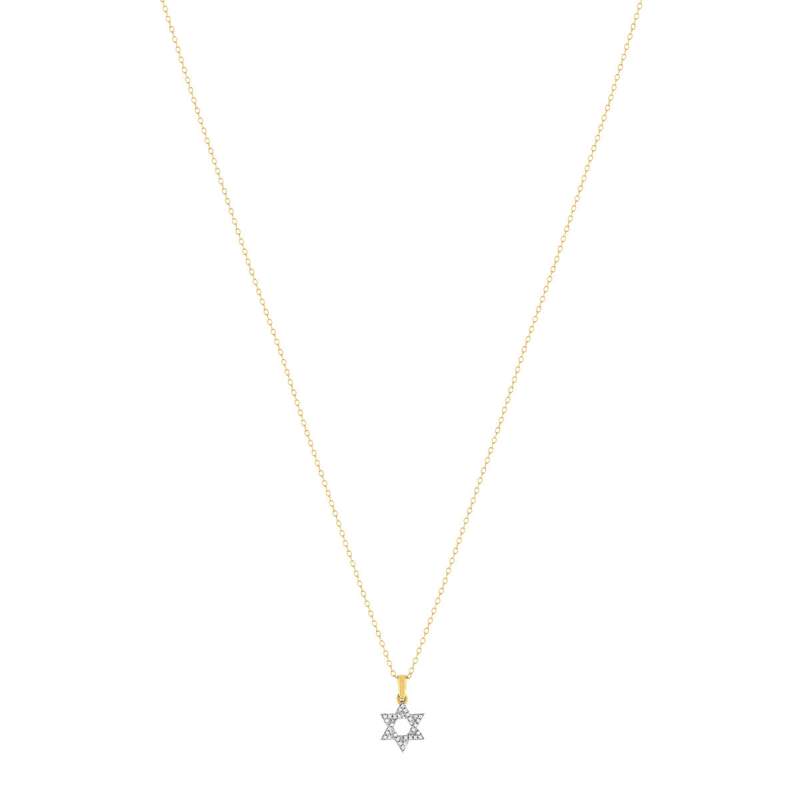 Collier or 375 2 tons diamants 45 cm - vue 2