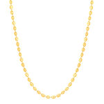 Collier plaqué or maille grain de café 50 cm - vue 2