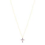 Collier or jaune 375 améthystes zirconias 45 cm - vue 2