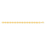 21 cm gold-plated coffee bean link bracelet - view 1