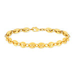 Gold-plated coffee bean bracelet 21 cm - view 2