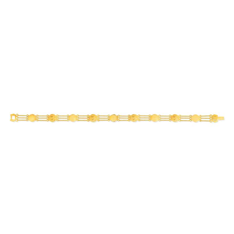 Bracelet plaqué or fantaisie 19,5 cm - vue 1