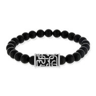 Bracelet acier onyx