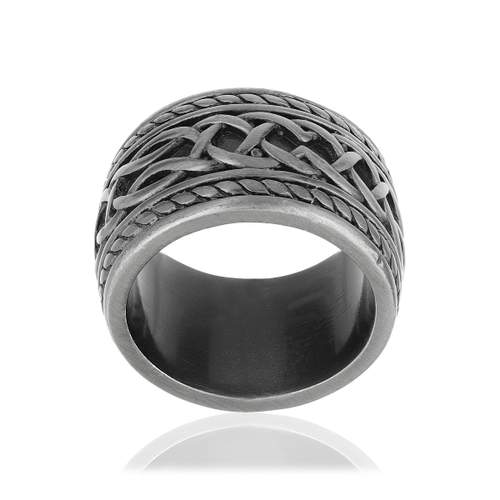 Bague acier tressée