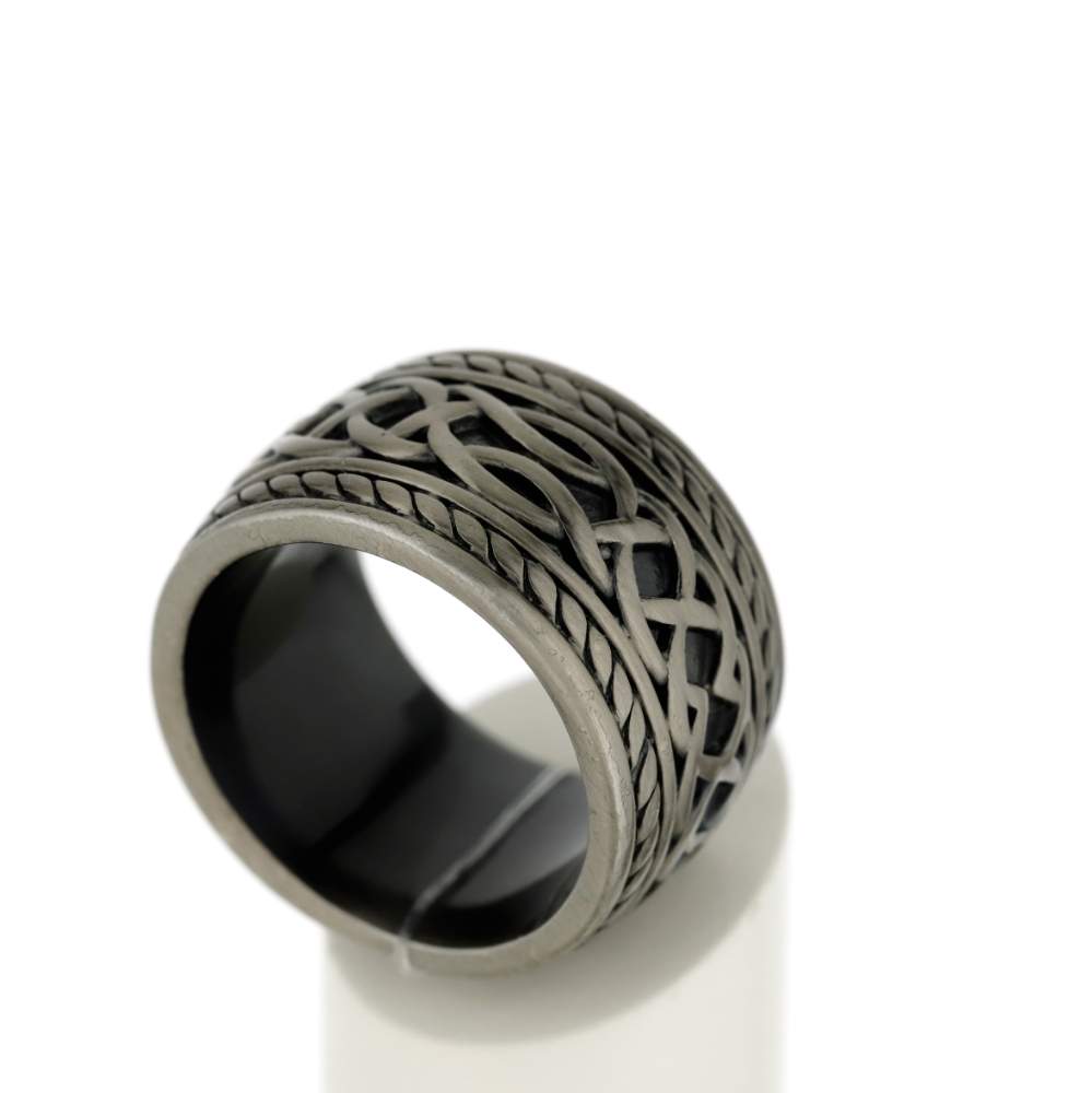Bague acier tressée - vue 3