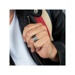 Bague acier tressée - vue porté 1