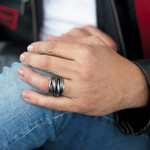 Steel ring - view worn 1