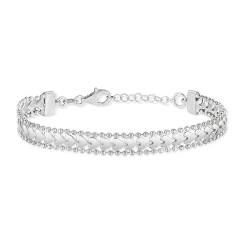 925 zilveren armband hartjes 19,5 cm