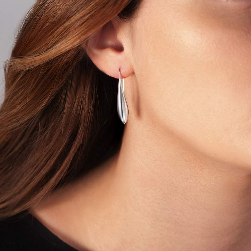 925 silver drop earrings - view worn 1