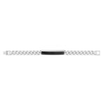 Bracelet acier plaque noire 21 cm - vue 1