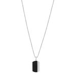 Collier acier plaque noire 55 cm - vue 2
