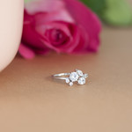 Bague or 375 blanc zirconias - vue D3