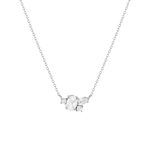 Collier or blanc 375 zirconias 45 cm - vue 1