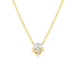 Collier or 375 jaune zirconias 45 cm - vue 1