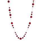 Sautoir argent 925 pierres rouges imitation 81 cm - vue 2