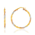 Créoles or 375 3 tons 36 mm - vue 1