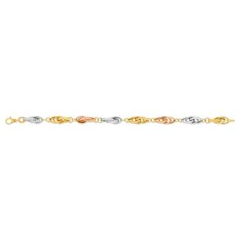 Armband van 375 drievoudig goud, 19 cm