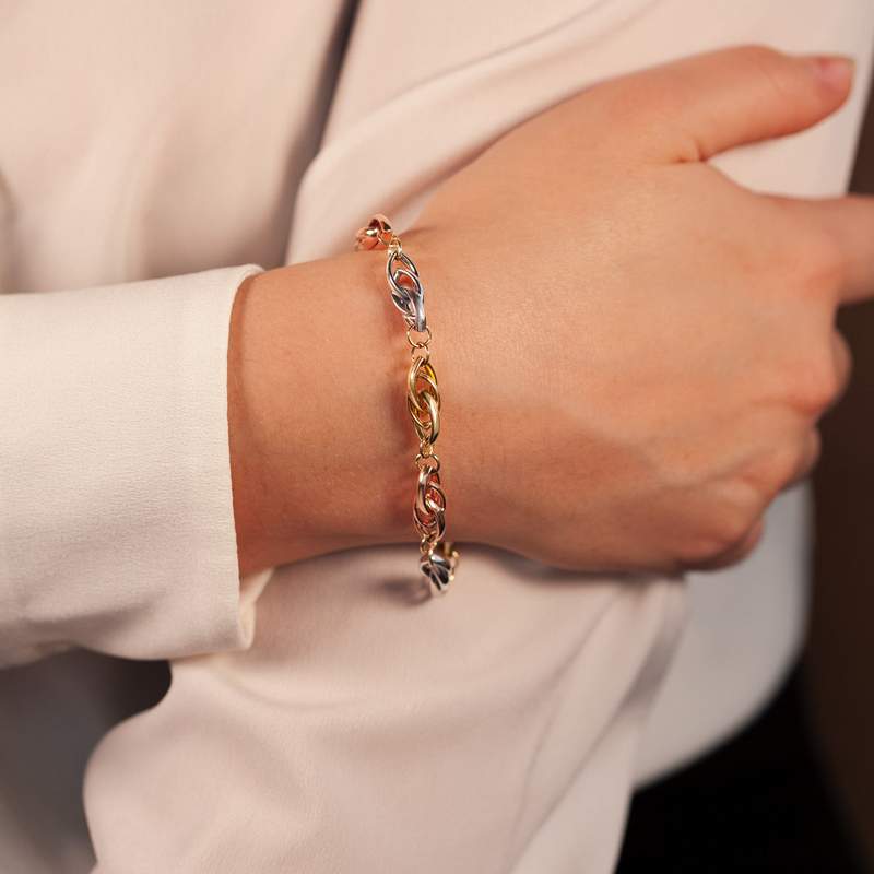 Bracelet 3 ors 375 19 cm - vue porté 1