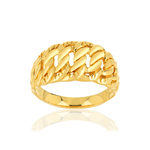 Bague or jaune 375 chaîne - vue 1