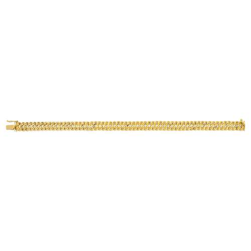 Bracelet or 750 jaune maille américaine 19 cm