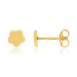 Boucles d'oreilles or jaune 375 fleurs - vue 1