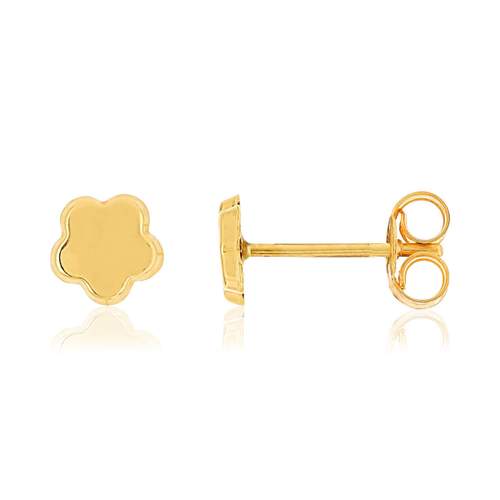 Boucles d'oreilles or jaune 375 fleurs