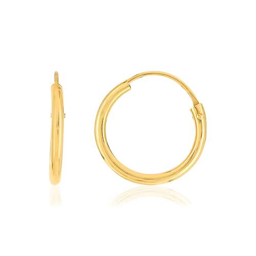 Créoles or 375 jaune 13,4 mm