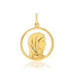 Médaille or jaune 375 vierge - vue 1