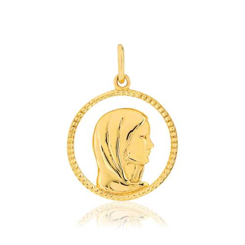 Médaille or jaune 375 vierge