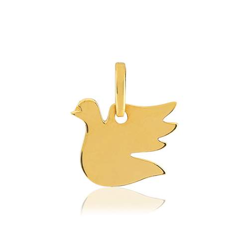 Pendentif or jaune 375 colombe