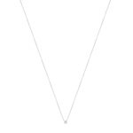 Collier or blanc 750 diamant synthétique 42 cm 0.25 carat - vue 1