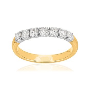 Alliance 2 ors 750 diamants synthétiques 0.50 ct 2.7 mm