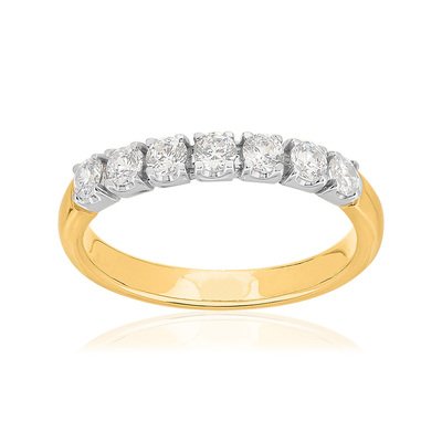 Alliance 2 ors 750 diamants synthétiques 0.50 ct 2.7 mm