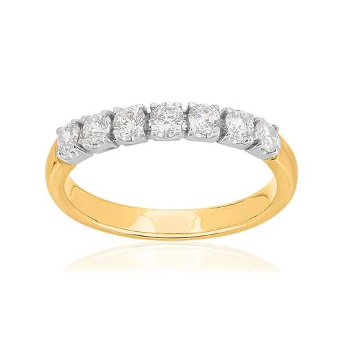 Alliance 2 ors 750 diamants synthétiques 0.50 ct 2.7 mm