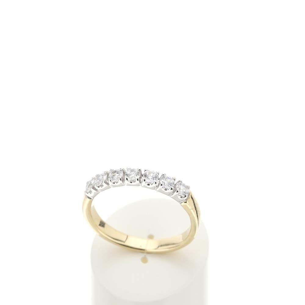 Alliance 2 ors 750 diamants synthétiques 0.50 ct 2.7 mm - vue 2