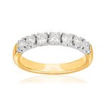 Alliance 2 ors 750 diamants synthétiques 0,7 carat - vue 1