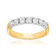 Bague 2 ors 750 diamant synthétique