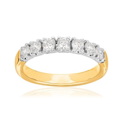 Alliance 2 ors 750 diamants synthétiques 0,7 carat - vue 1